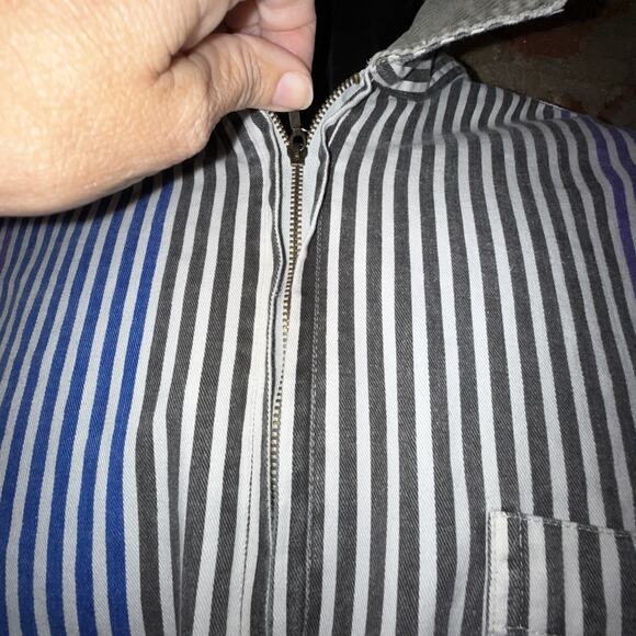 PB & Co. Men’s 90’s Striped Rugby Shirt Sz M 1/2 Zip corduroy collar Preppy Frat - Picture 6 of 15